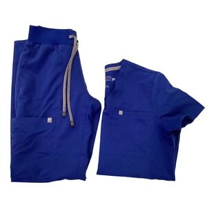 Fabletics Royal Blue Scrubs Set - Vital Top XS - Ion Pants XXS